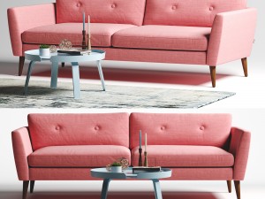 bryght emil quartz sofa 3D 모델