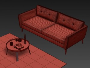bryght emil quartz sofa 3D Модель