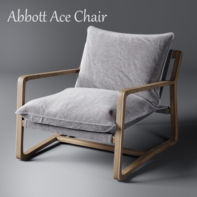 abbott ace chair 3D मॉडल .c4d .max .obj .3ds .fbx .stl .blend 