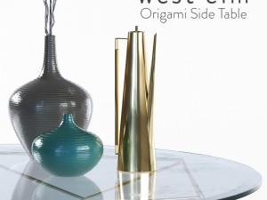 western elm origami table 30 inches 3D Model