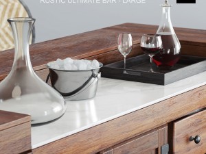pottery barn rustic bar 3D-Modell