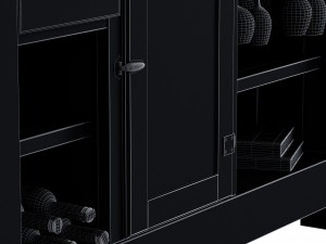 pottery barn rustic bar 3D-Modell