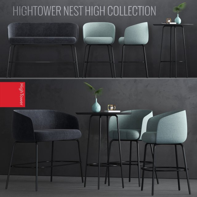 hightower high nest set Model 3D .c4d .max .obj .3ds .fbx .stl .blend 