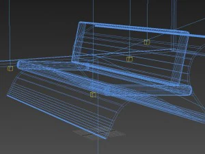 modern bend couch 3D Model