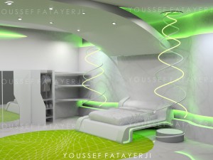 futuristic bedroom 3D Model