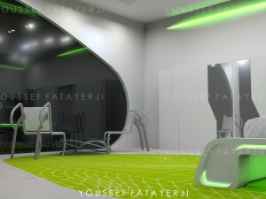 futuristic bedroom Modello 3D