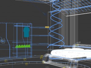 futuristic bedroom Modello 3D