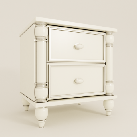 bedside table Modello 3D .c4d .max .obj .3ds .fbx .stl .blend