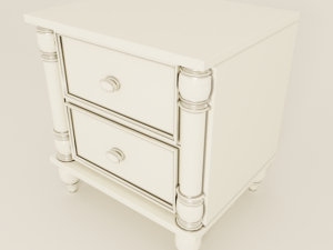 bedside table Modello 3D