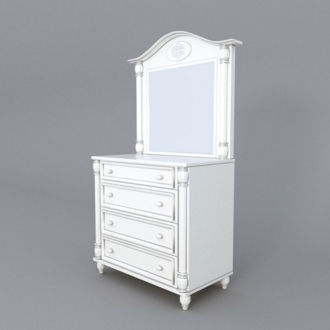 dresser and mirror Modelo 3D .c4d .max .obj .3ds .fbx .stl .blend 