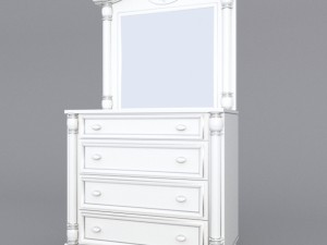 dresser and mirror Modelo 3D