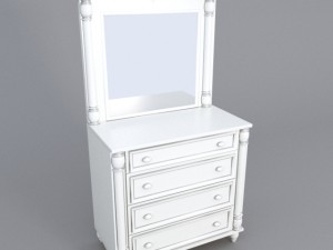 dresser and mirror Modelo 3D