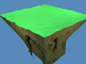 pulau poli rendah Model 3D