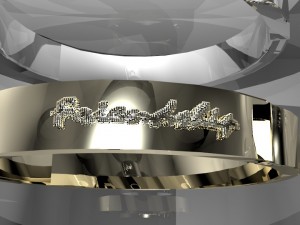 rings with scripts family friendship peace your name Modèle 3D