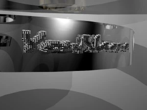 rings with scripts family friendship peace your name 3D Model