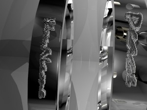 rings with scripts family friendship peace your name Modèle 3D