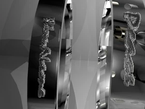rings with scripts family friendship peace your name 3D Model