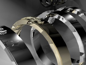rings with scripts family friendship peace your name Modèle 3D