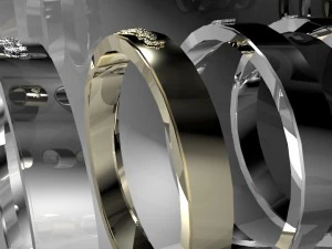 rings with scripts family friendship peace your name 3D Model