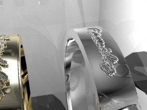 rings with scripts family friendship peace your name Modèle 3D