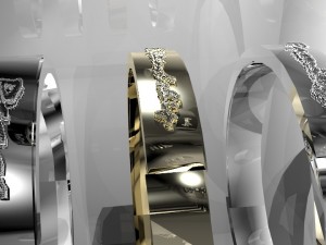 rings with scripts family friendship peace your name Modèle 3D