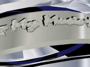 set of rings with scripts music my music your name 3D Model