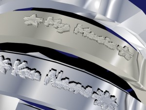 set of rings with scripts music my music your name 3D 模型