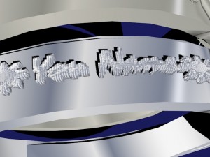 set of rings with scripts music my music your name 3D 模型