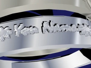 set of rings with scripts music my music your name 3D Model