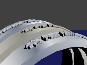 set of rings with scripts music my music your name 3D Model