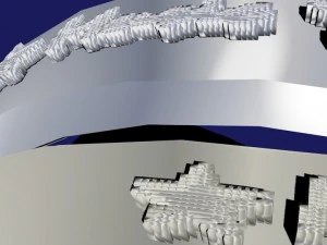 set of rings with scripts music my music your name 3D Model