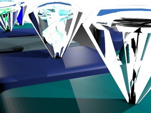 set of diamonds 3D Model