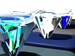 conjunto de diamantes Modelo 3D