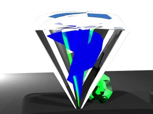 conjunto de diamantes Modelo 3D