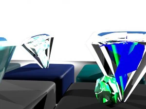 conjunto de diamantes Modelo 3D