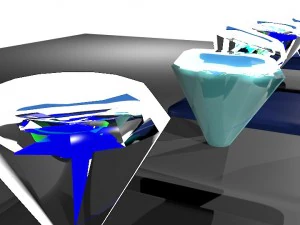 conjunto de diamantes Modelo 3D