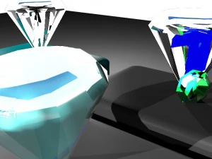 conjunto de diamantes Modelo 3D