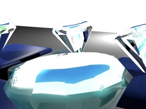 set of diamonds 3D Model