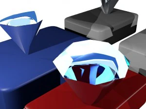 set of diamonds 3D Model