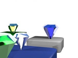 set of diamonds 3D Model