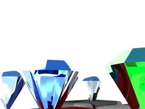 set of diamonds 3D Model