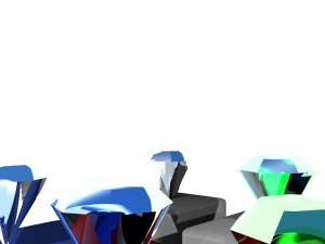 set of diamonds 3D Model