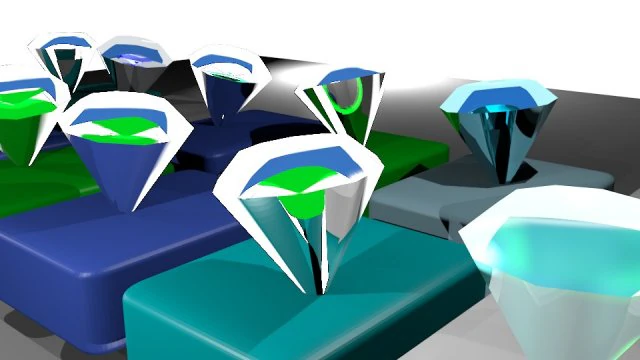 set of diamonds 3D Model .c4d .max .obj .3ds .fbx .stl .blend