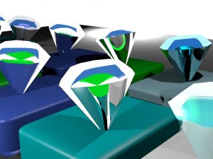 набір діамантів 3D Модель