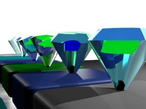 set of diamonds 3D Model