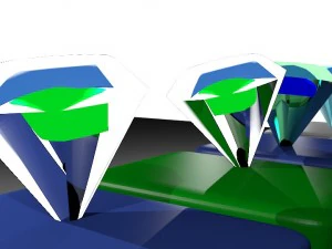 set of diamonds 3D Model