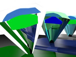 set of diamonds 3D Model