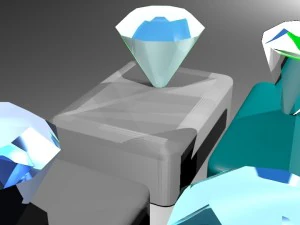 set of diamonds 3D Model