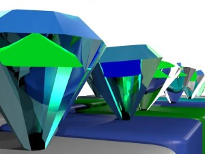 set of diamonds 3D Model