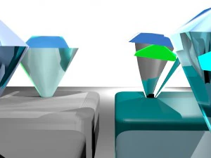 set of diamonds 3D Model
